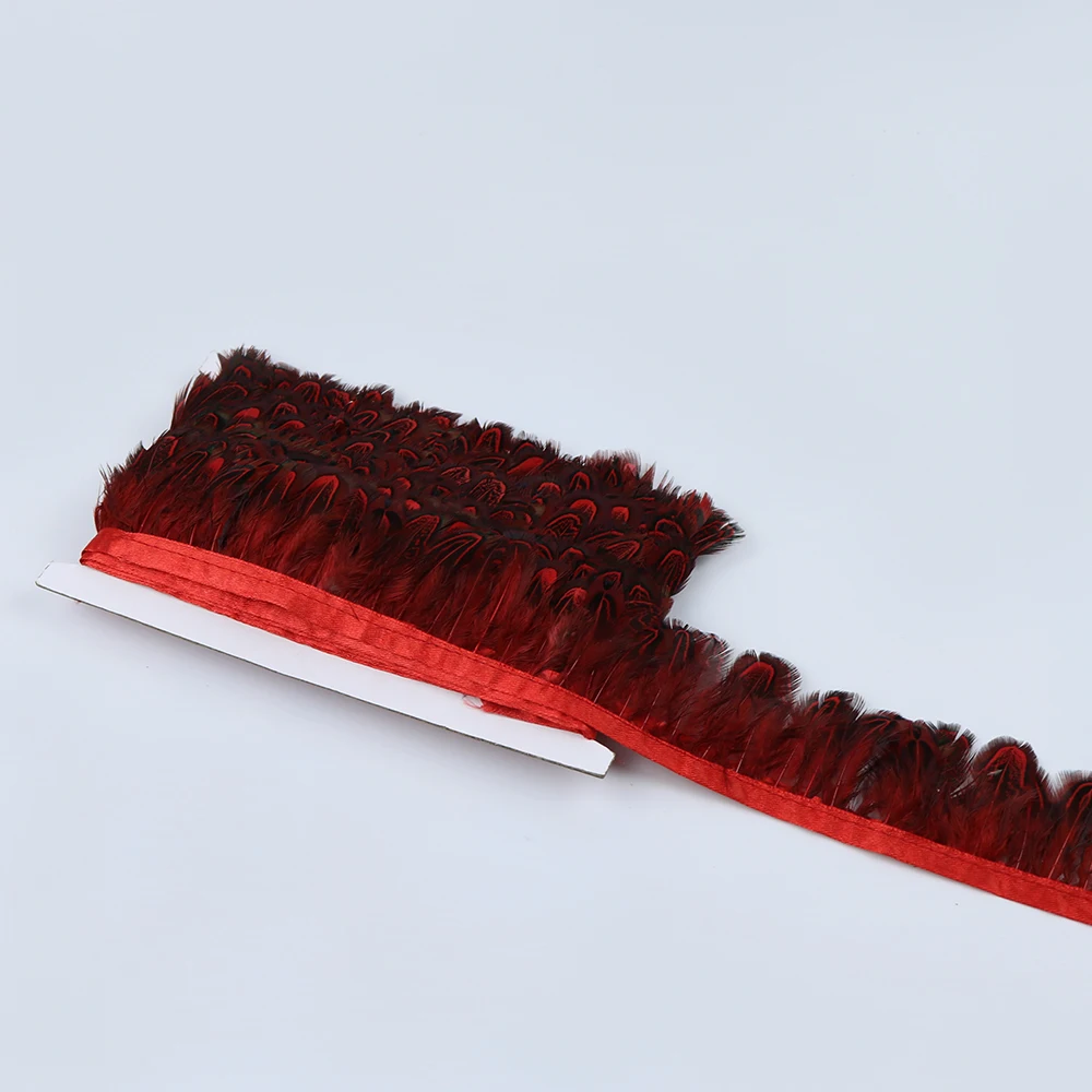 Свадебное украшение красный фазан перо планки для сцены Карнавал аксессуары для шитья одежды длина 3-5 см