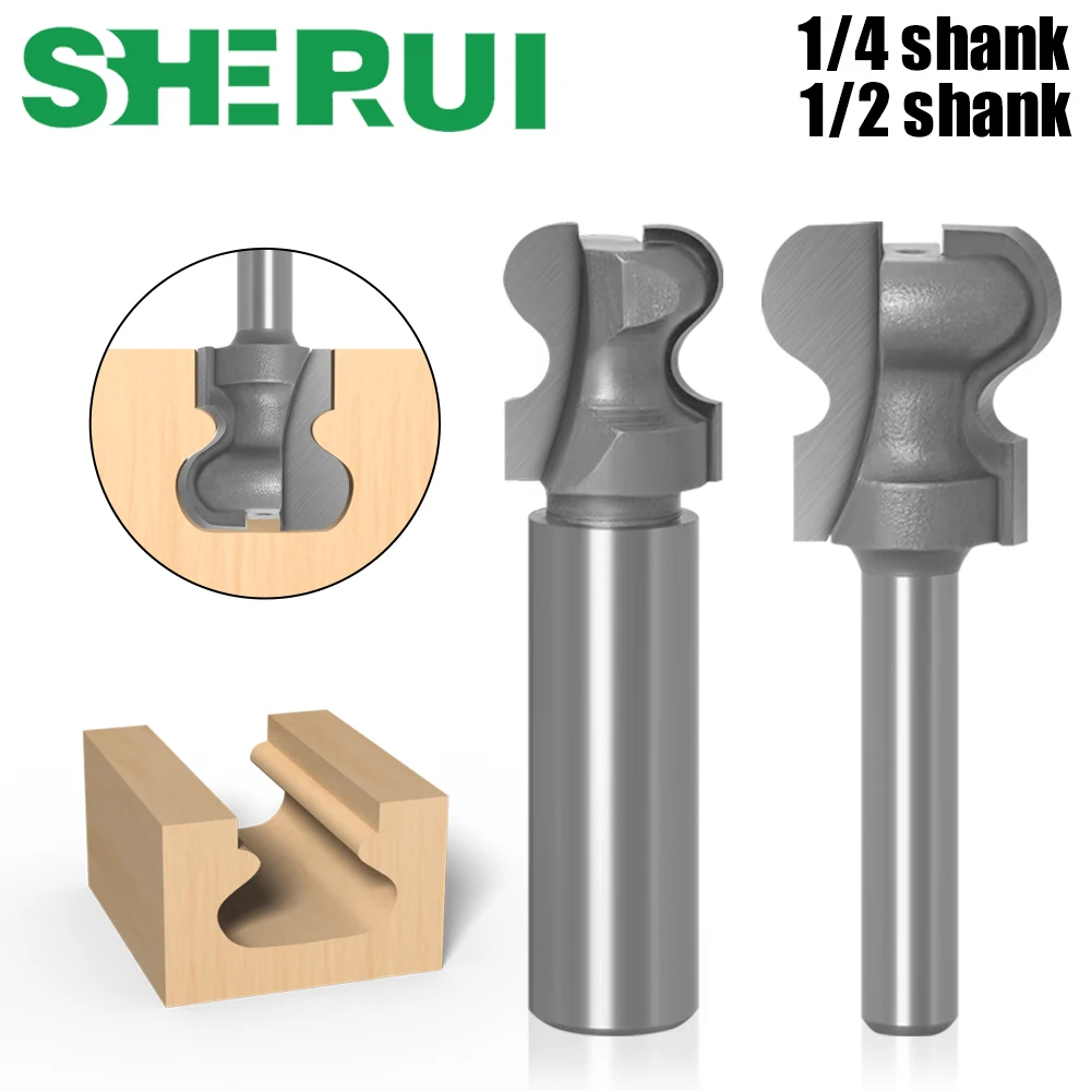 

1/2" Shank1/4 shank double finger Bits for Wood Industrial Grade Double Finger Bit Woodworking Tools Wood Milling Cutter End