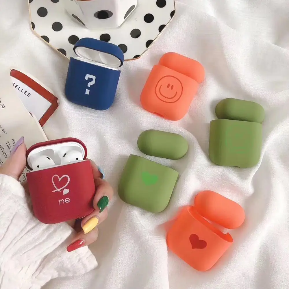 Чистый цвет с кольцом на палец для AirPods чехол Bluetooth беспроводные наушники Apple Airpods