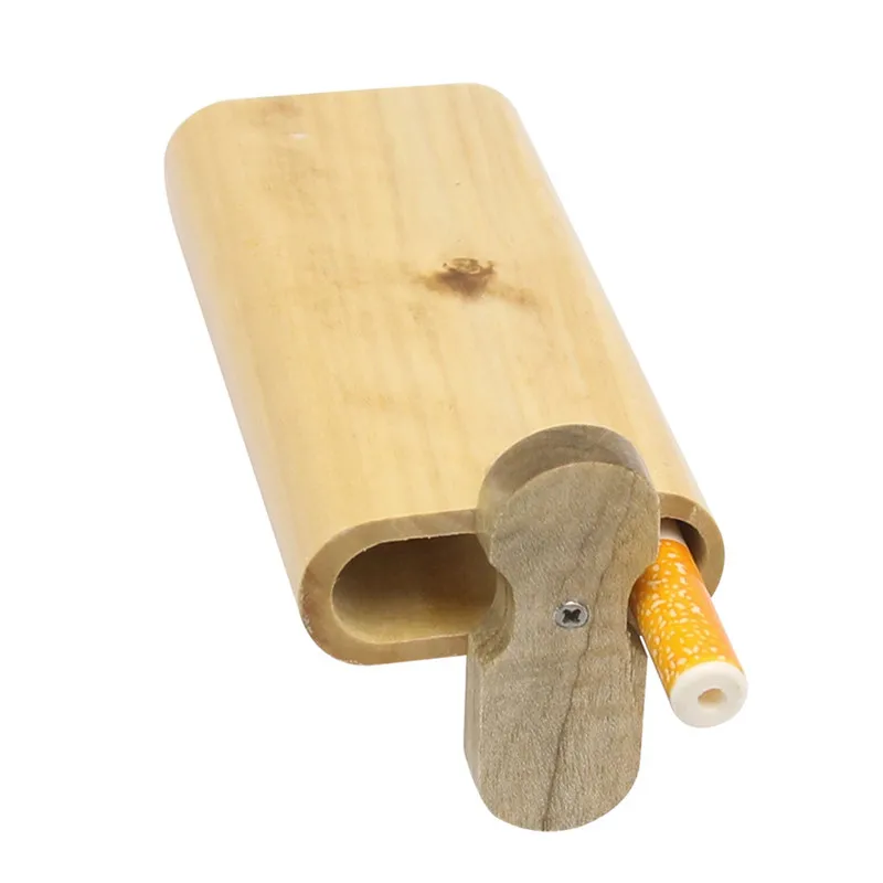 

Dugout One Hitter Wood Cigarette Case Cigarette Box Tobacco Weed Box Weed Accessories with One Cigarette Smoke Smoking Pipe