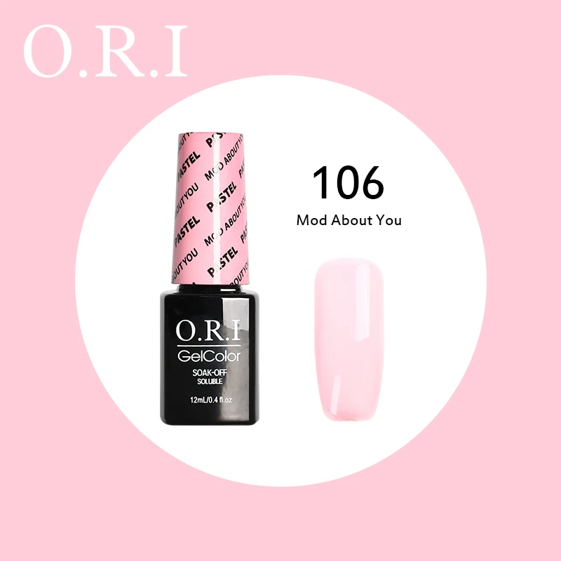 106 O.R.I, 12 мл, УФ-гель для ногтей, УФ светодиодный Гель-лак для ногтей, гибридный впитывающий Гель-лак, лак для ногтей, лак для ногтей - Цвет: 106