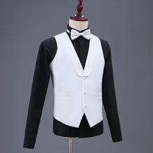 Осенний деловой костюм жилет мужской корейский стиль приталенный белый деловой жилет, костюм английский Повседневный жилет