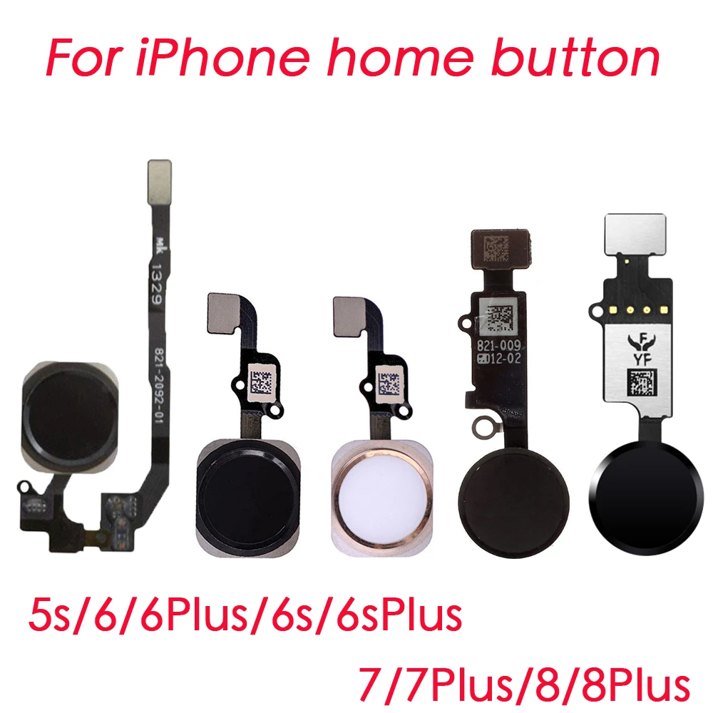 Home Button Key With Flex Cable For Iphone 5s 6 6plus 6s Plus 7 7 Plus 8 8 Plus Home Button Flex Assembly Mobile Phone Flex Cables Aliexpress