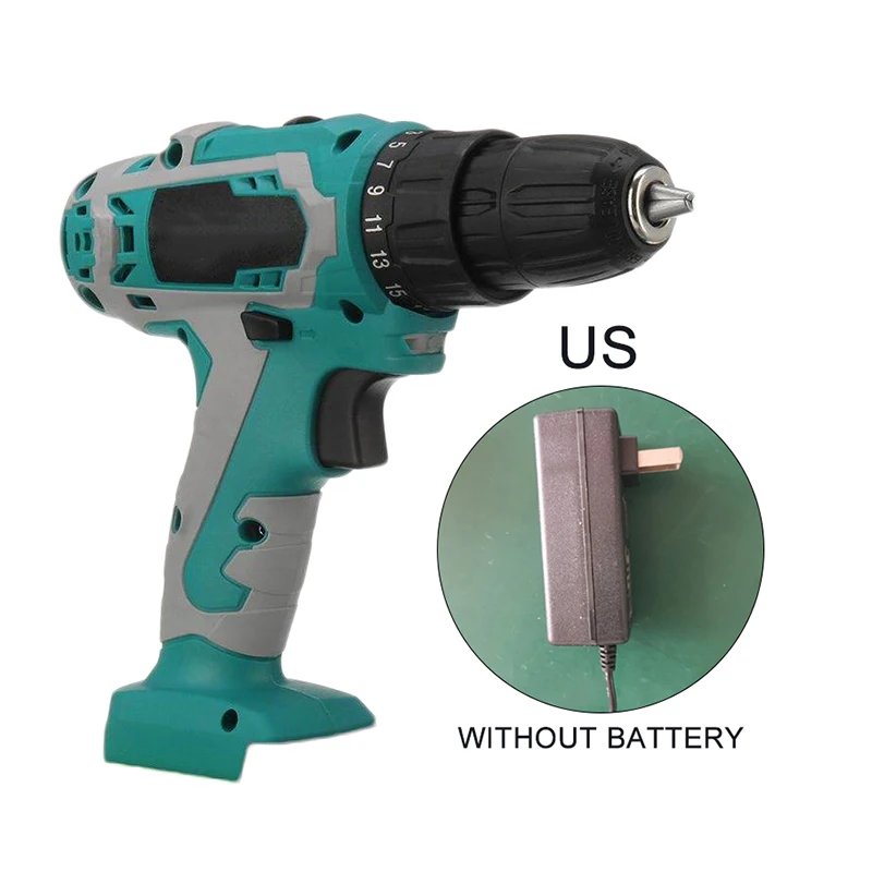 100-240V AC 5000mAh 25-speed бесщеточная Электрическая Дрель ударная отвертка UK Plug