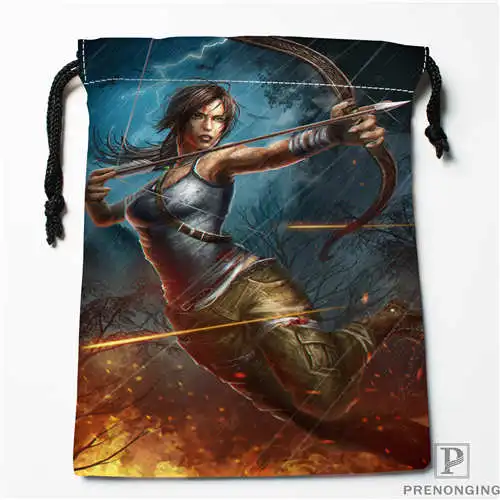 Bags Пользовательские печати lara_croft_rebornDrawstring хозяйственные сумки дорожный мешочек для хранения плавать Туризм игрушка сумка унисекс мульти Size18-12-31-47 - Цвет: Bags