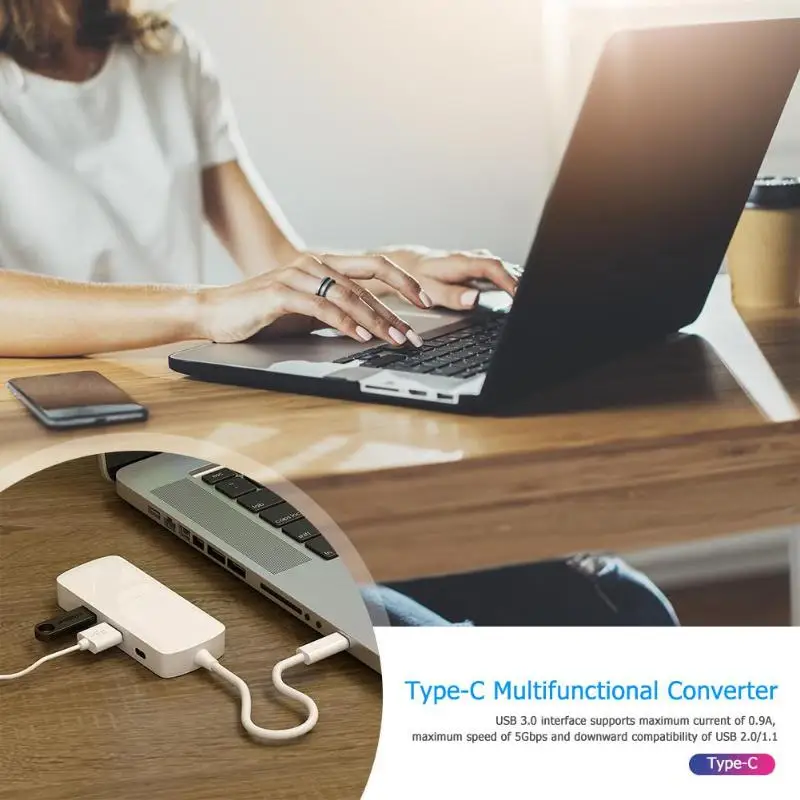 Портативный type-C концентратор конвертер USB 3,1 в 4K HDMI USB 3,0 PD оригинальность обеспечение безопасности эффективность зарядки адаптер
