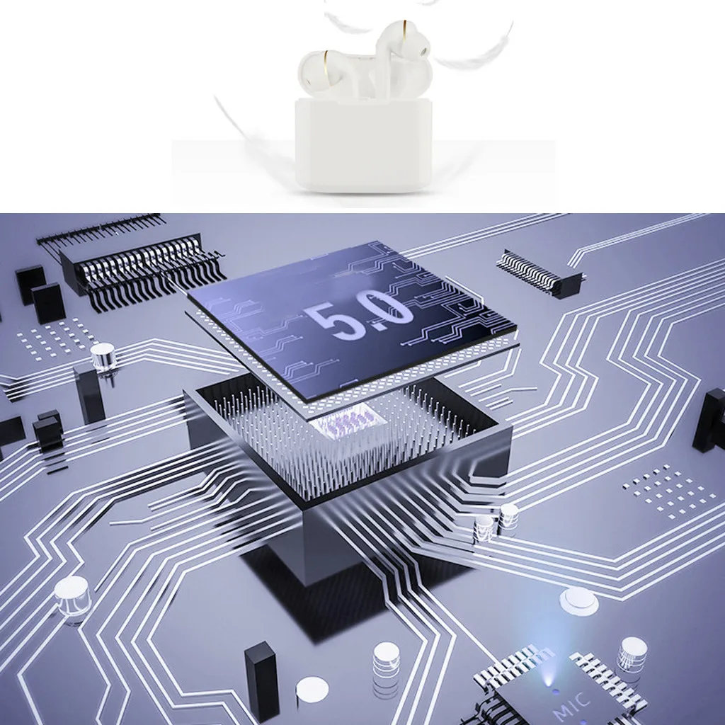 Bluetooth Наушники, Беспроводные, Bluetooth 5,0, Наушники, мини Наушники с микрофоном, зарядная коробка, Спортивная гарнитура, Беспроводные Наушники