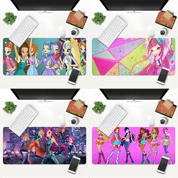 

MaiYaCa Girl Winx Clubs Unique Desktop Pad Game Mousepad Gaming Mouse Pad Large Deak Mat 700x300mm for overwatch/cs go