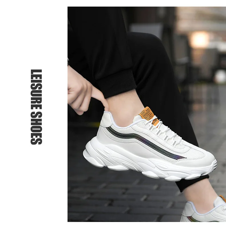 Светоотражающие Письмо печати Для мужчин кроссовки для прогулок спортивная обувь для мужчин, на шнуровке, повседневная обувь Для мужчин