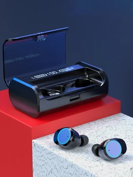 

Mr.Yikuu Bluetooth 5.0 Earphone with 4000mAh Power Bank Charging Case as Deep bass Earbud True Wireless Headphone for Smartphone