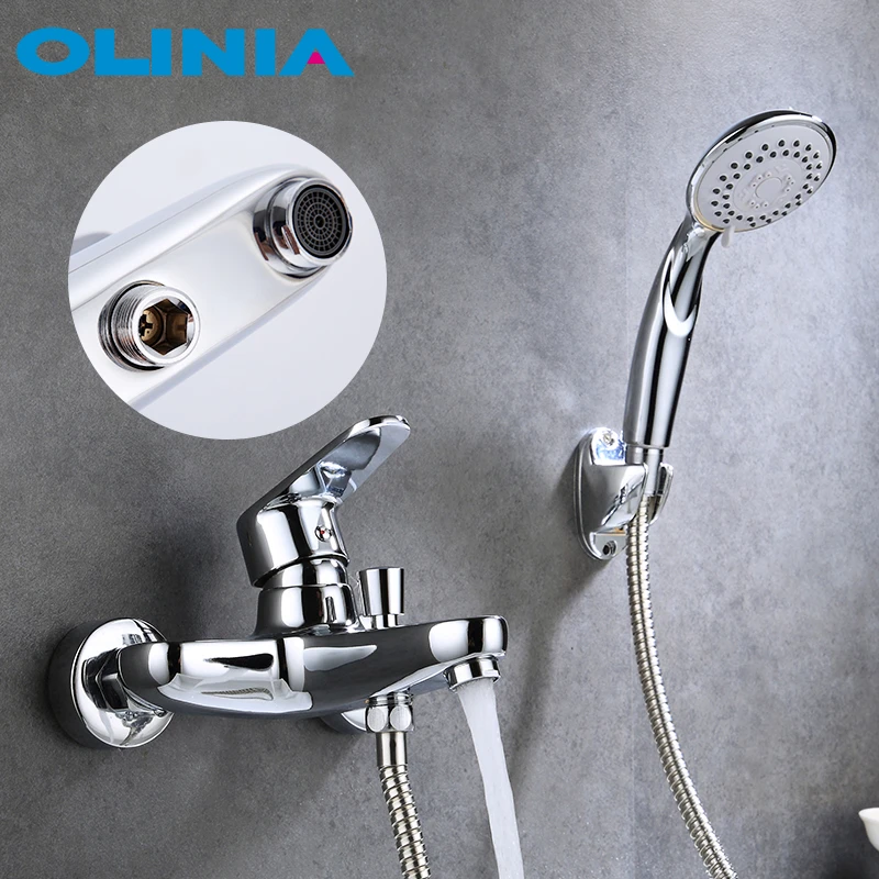 Olinia смеситель для ванной комнаты душа набор системы смеситель современный холодной и горячей душевая система OL7132