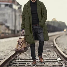 Мужская куртка, парка на осень и зиму, теплая верхняя одежда, модный мужской свободный теплый плюшевый кардиган, длинный пушистый двусторонний жакет, топы, блузки