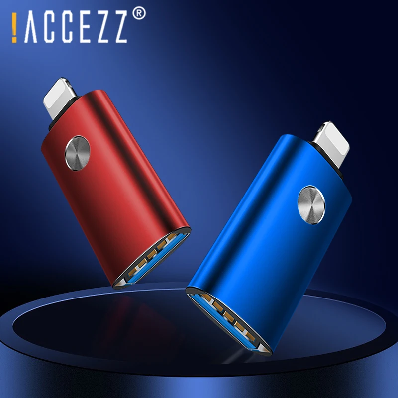 

!ACCEZZ For iphone OTG Adapter IOS13 For iPhone 11 Pro Max X Phone Charging Data Sync U Disk Lighting to USB OTG Connect Adapter