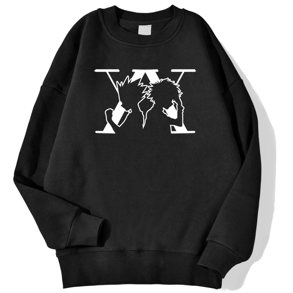 

Funny Anime HUNTERÃ—HUNTER Print Clothing Men Loose Comfortable Jackets New Hip Hop Sweatshirt Japan Cartoons Streetwear Hoodies