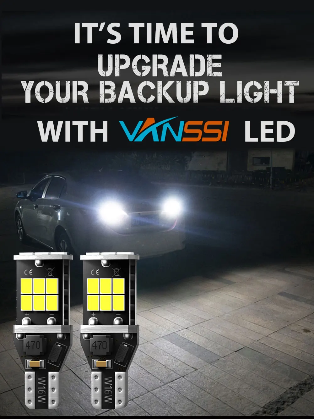 VANSSI 2 шт. 921 T15 светодиодный Резервное копирование Светильник лампы 912 w16w