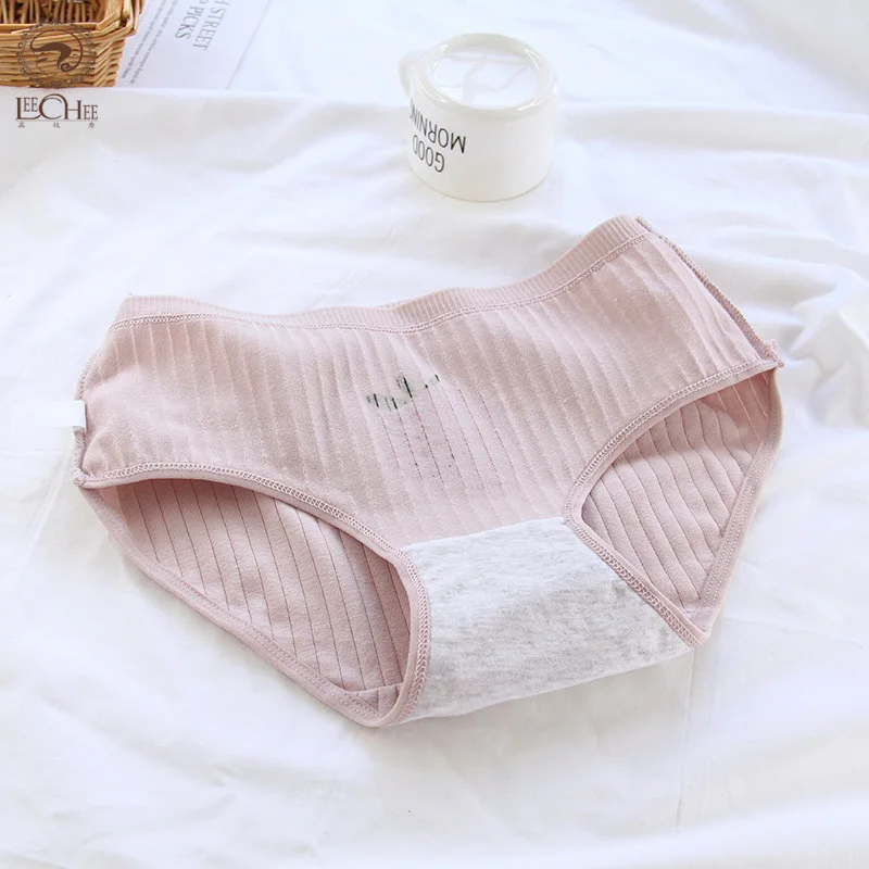 Culotte хлопковые трусики женские розовые Клубничные трусы сексуальное нижнее