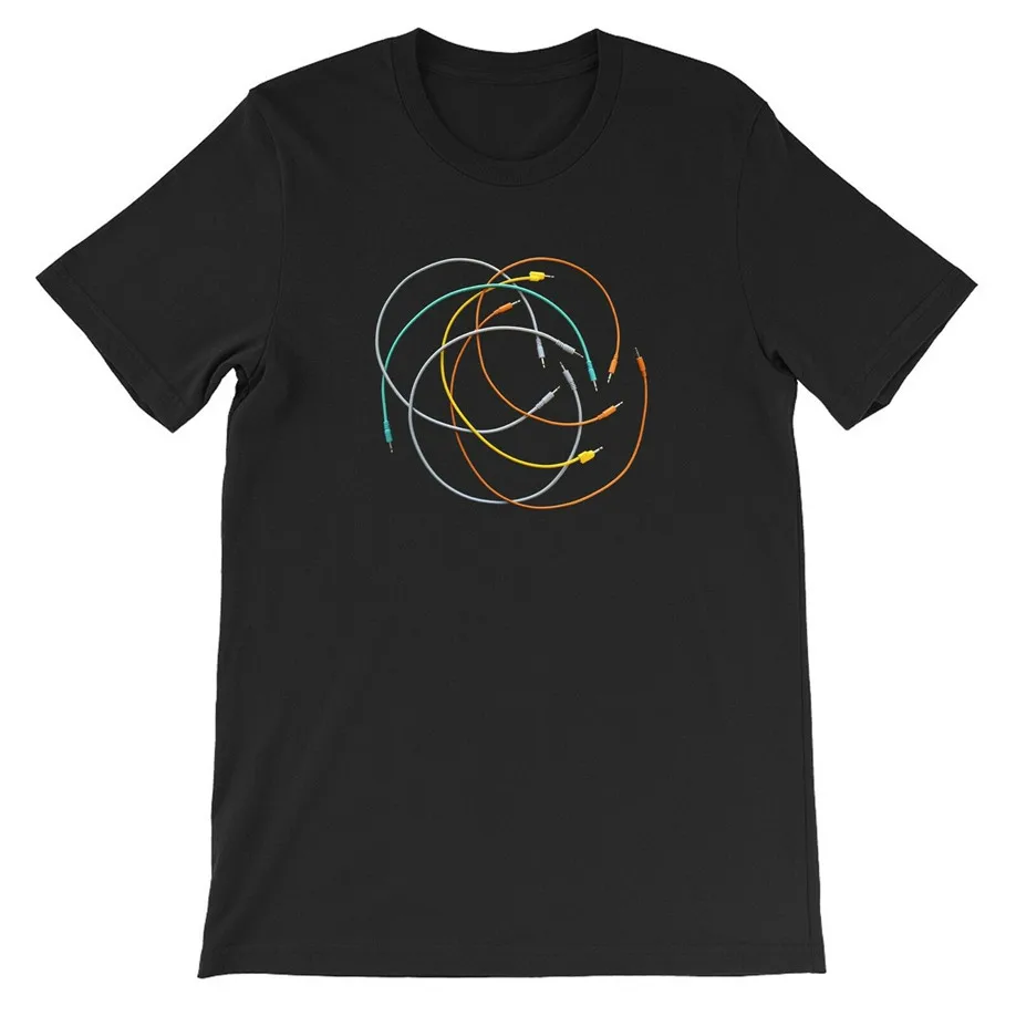 Модульная Synth Synthesizer патч-кабель футболка Eurorack Buchla Serge Moog Tee Homme дизайнерская