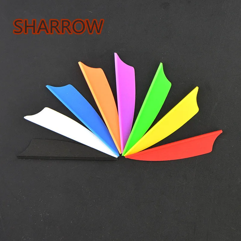 50/100pcs 2 Archery Arrow Feather Shield Rubber Vanes Fletching Fletche Arrow DIY Tools For Arrow Outdoor Shooting Accessories 50pcs archery rubber feather 2inch arrow feathers vanes fletching diy carbon aluminum arrow hunting bow shooting accessories