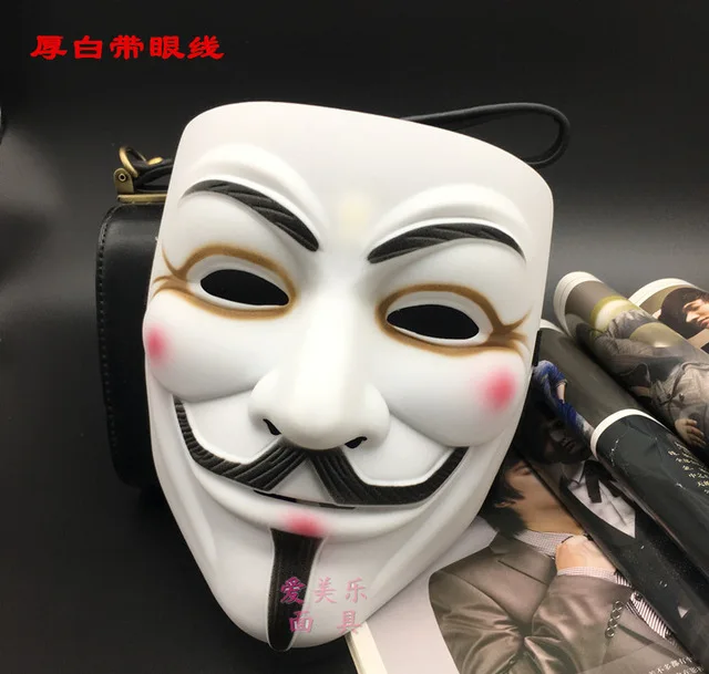 V для Vendetta полная маска для взрослых человек 17*21 см Красочный Хэллоуин косплей маскарад Вечерние V маска - Цвет: Цвет: желтый