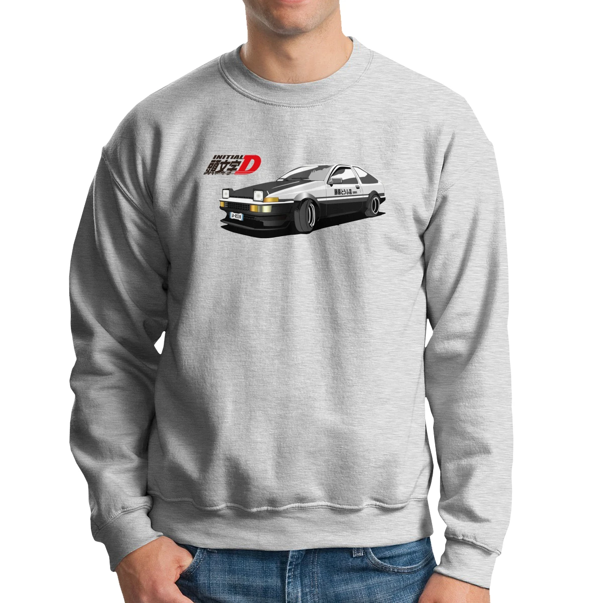 Толстовка Initial D Comics AE86 Мужская свитшот с длинным рукавом дизайнерский хлопковый