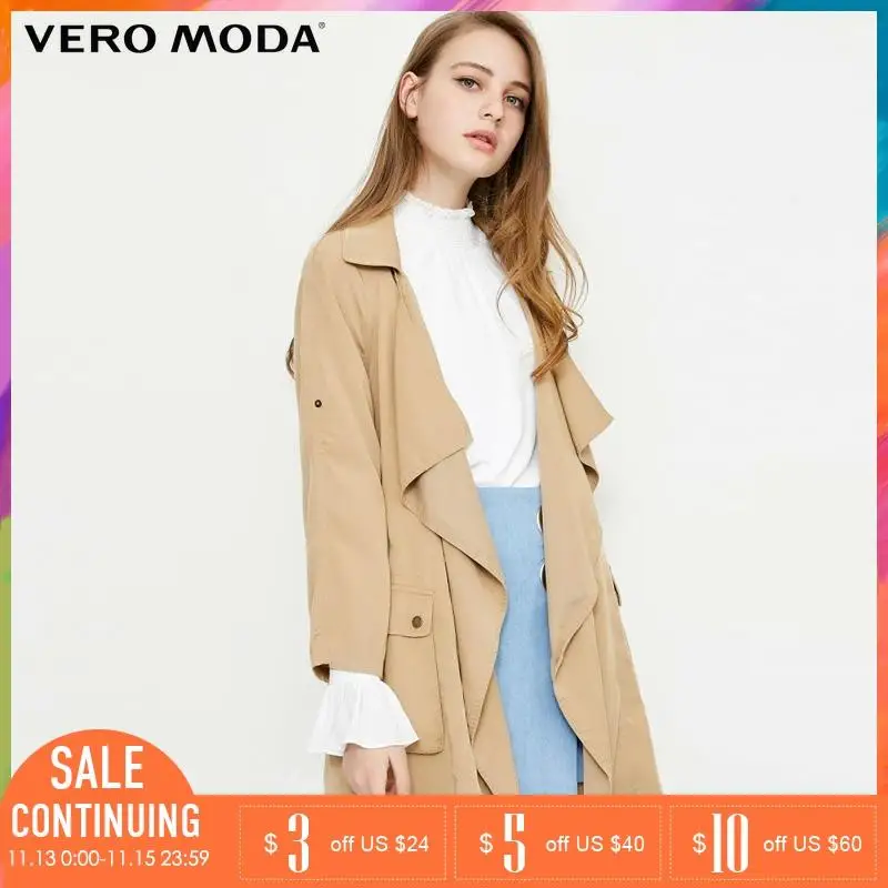 Vero Moda Тренч с лацканами средней длины весна лето пальто | 318117503 Женская одежда