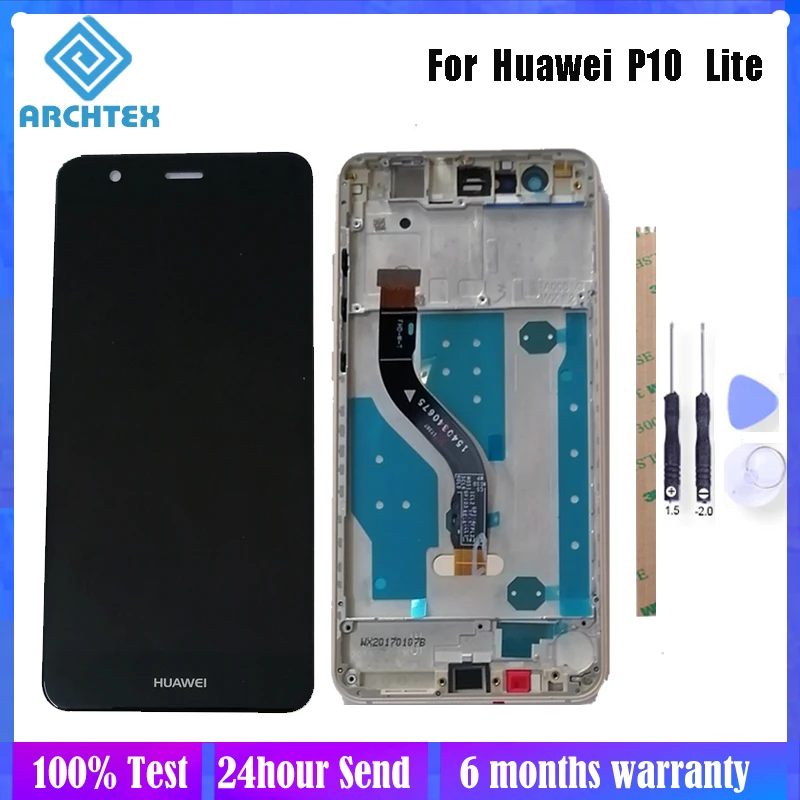5 2-дюймовый для Huawei P10 lite WAS-LX2J WAS-LX2 WAS-L03T ЖК-дисплей + сенсорный экран с рамкой