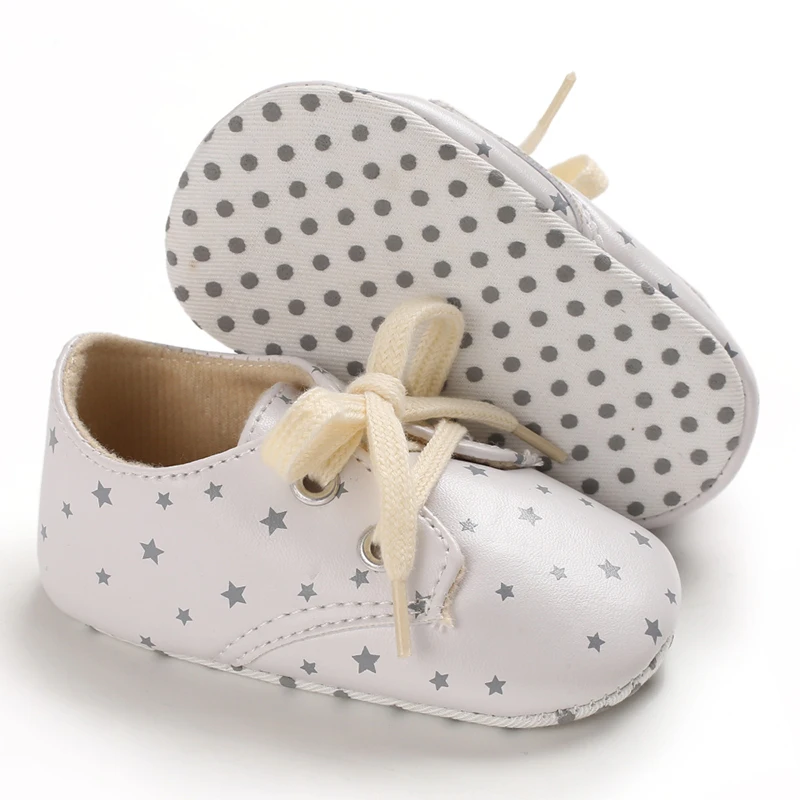 Детская обувь для младенцев; кроссовки с хлопковой подошвой и принтом звезды для мальчиков и девочек; нескользящая обувь для новорожденных; обувь для первых шагов; повседневная спортивная обувь для малышей - Цвет: YTM2292W