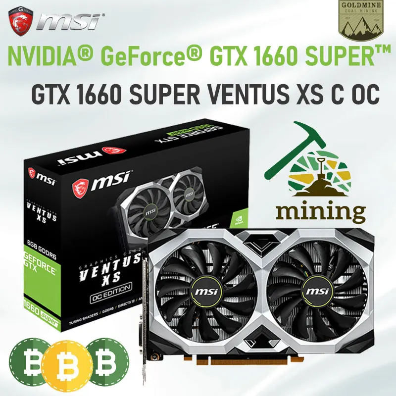NEW MSI GeForce GTX 1660 SUPER VENTUS XS C OC 1660S 12nm 6G