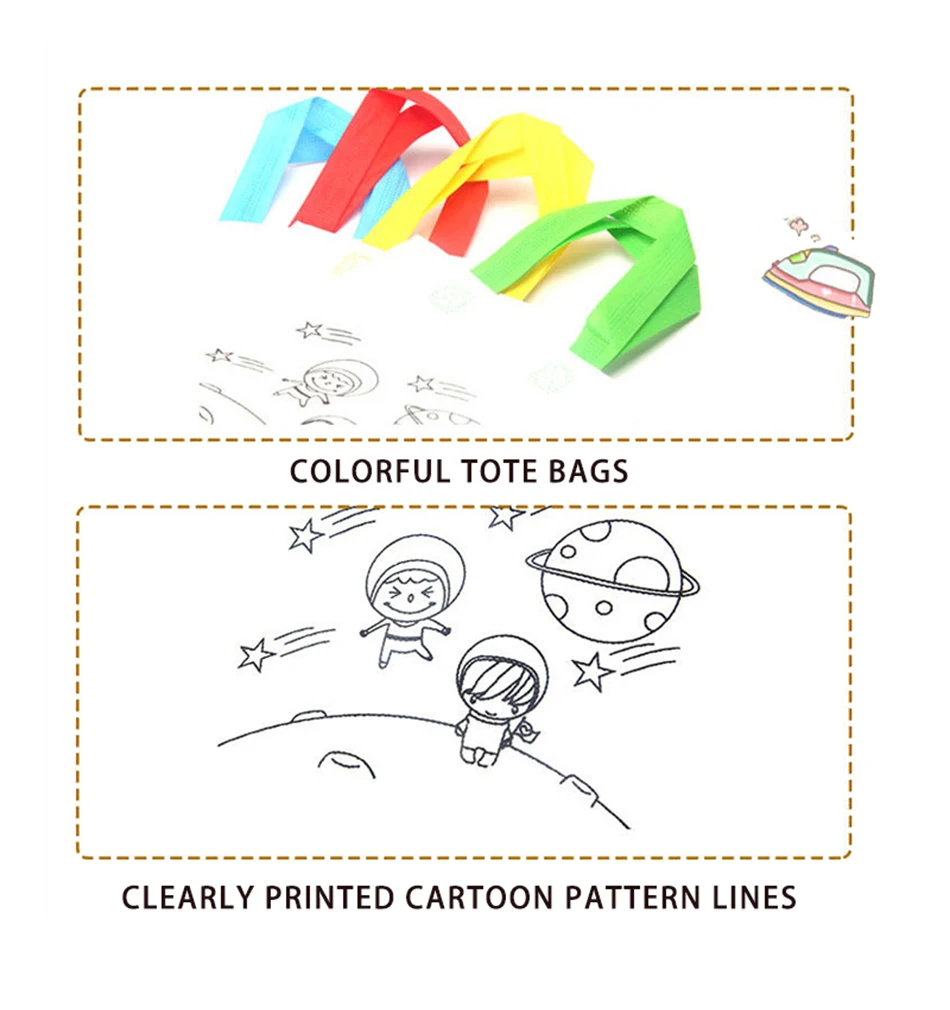 10 шт. DIY обучающие игрушки для детей антистрессовые Пазлы Экологичные граффити мешок нетканые Дети Ручная роспись Рождественский подарок