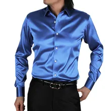Мужская рубашка на заказ, повседневные Костюмы, шелковые атласные повседневные рубашки с длинным рукавом, модные стильные рубашки для жениха, рубашка для отдыха