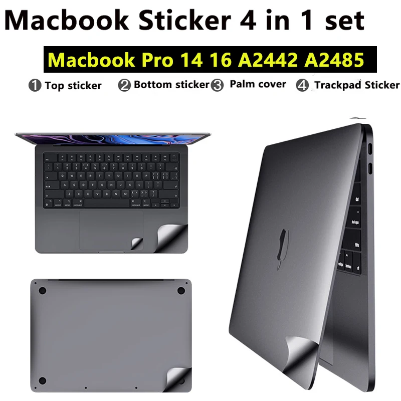 Full Body Sticker for 2021 MacBook Pro 14 16 M1 Max A2442 A2485 A2337 A2338 Touchpad Film/Palm Rest Skin Protective cover | Компьютеры и