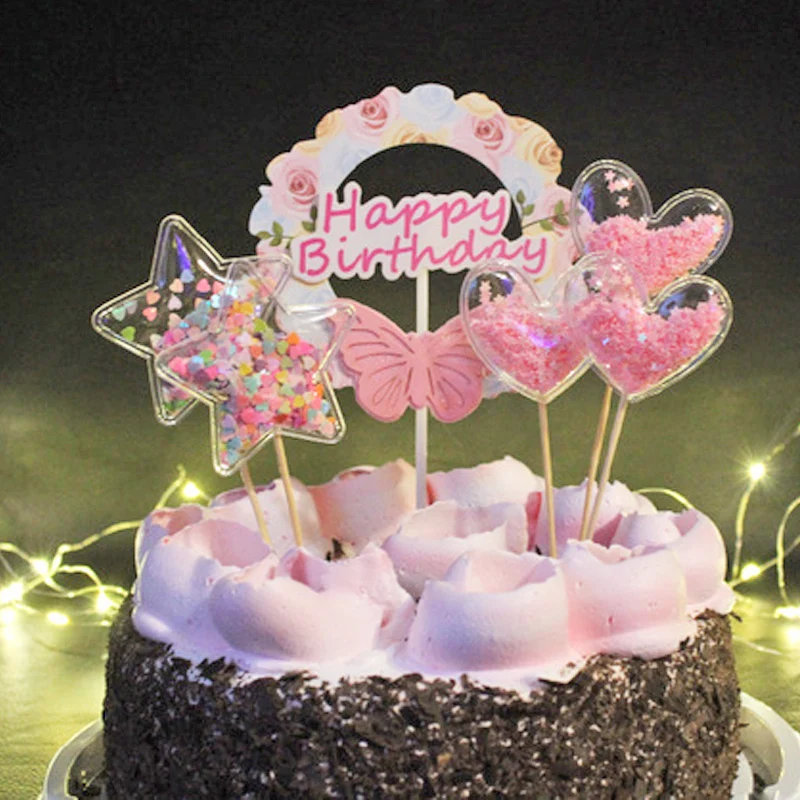 Weigao Bling Fata Pvc Cake Topper Star Nube Corona Arcobaleno Unicorn Unicorn Arcobaleno Prodotti Per Decorazione Torte Di Compleanno Decorazione