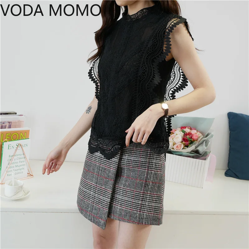 Summer Sleeveless Ruffles Women's Shirt Blouse - Image 3