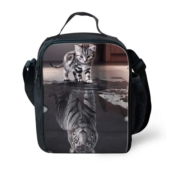 FORUDESIGNS/Забавный 3D Кот отражение Тигр Печать Детские школьные сумки рюкзак для девочек мальчиков Большой Студенческий рюкзак школьные сумки - Цвет: HK854G