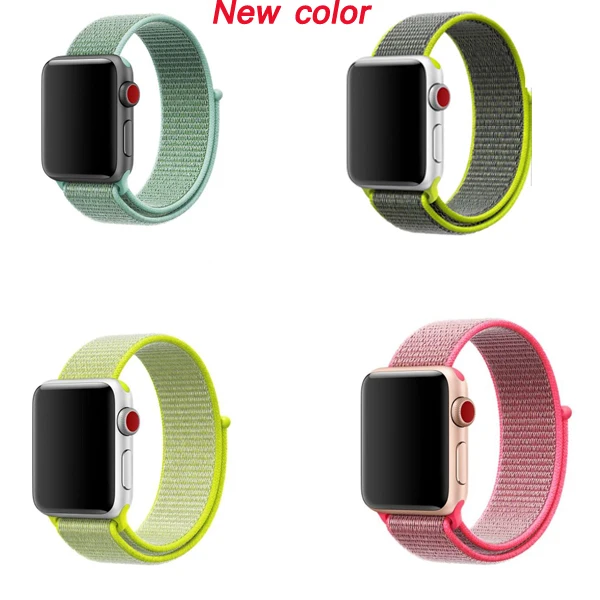 Тканые Пояса для Apple Watch band 42 мм 44 мм нейлоновый ремешок Спортивная петля тканевые ремешки для iwatch 5 band 38 мм 40 мм серии 5/4/3/2/1