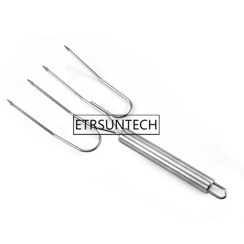 100pcs Stainless Steel Turkey Lifter Oven Roasting Poultry Chicken Fork Kitchen BBQ Barbeque Tools