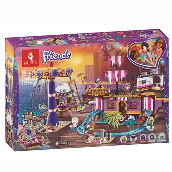 

New Friends Set Amusement Park Fit For Lepining Friends Model Building Block Bricks Toys For Girl 41375 Christmas Gifts