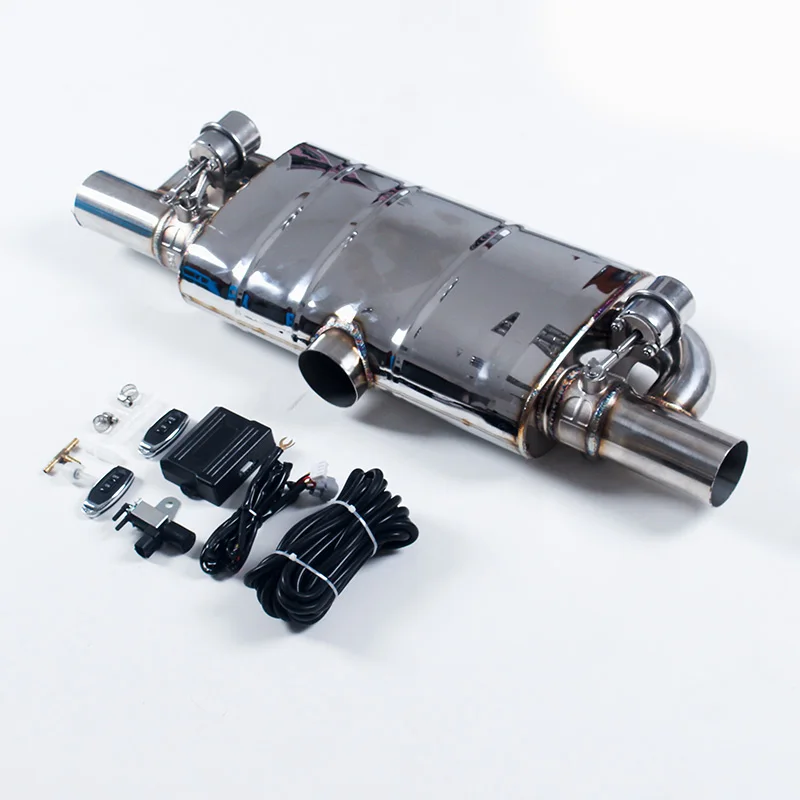 ExhaustMufflerVacuumMufflerTStyleValveMuffller1Inletto2