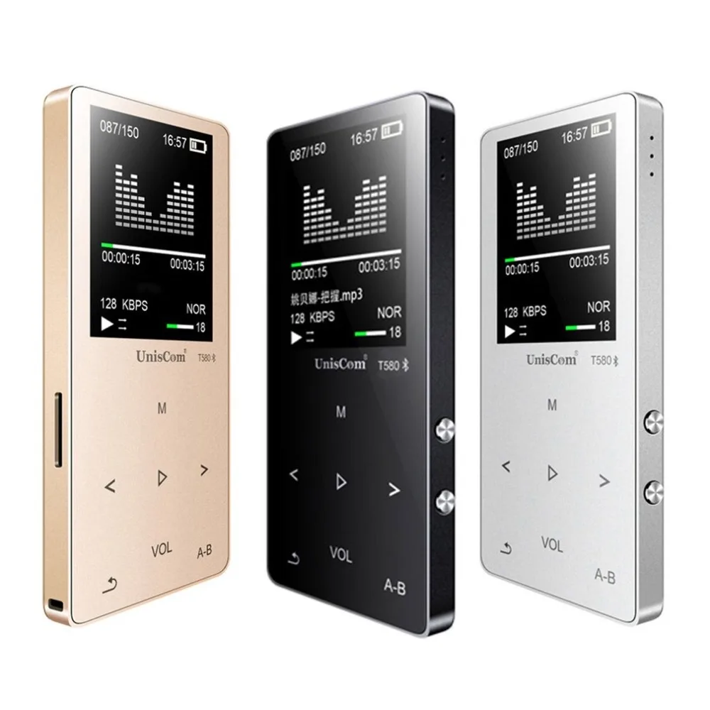 

1.8" Bluetooth MP3 16GB MP4 Player USB2.0 OTG FM Radio Touch Button Lossless Radio Recorder with Mic Support TF Card