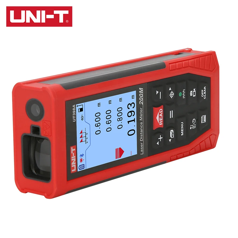 UNI T 200 м лазерный дальномер UT398A HD LCD цветной экран дисплей 4x цифровой зум восемь