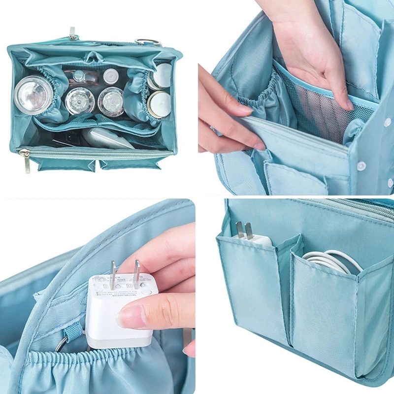 Backpack Insert Bag Internal Storage Bag Diaper Bag Large Capacity Travel Storage Bag Shoulder Bag Sky Blue