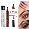 Four-head Split Eyebrow Pencil Waterproof Long-lasting Eyebrow Tattoo Pencil Eyebrow Cards Eyebrow Enhancers Makeup Beauty TSLM1 ► Photo 2/6