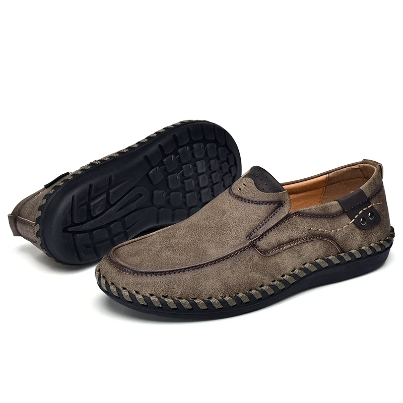 38-49 повседневная обувь мужская модная брендовая Удобная обувь мужская кожаная обувь#8807