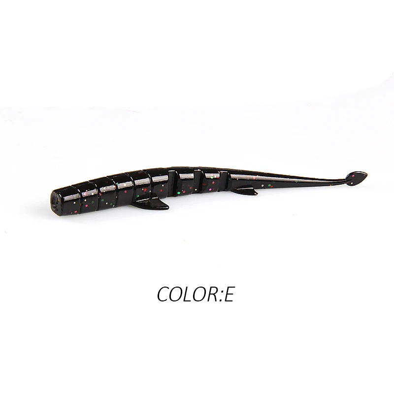 E BEARKING UNAGI Slug Soft Lures 64mm 88mm Fishing Artificial Lures Silicone Bass Pike Minnow Swimbait Jigging Plastic Baits Worm - Цвет: E