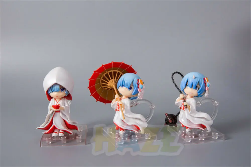 

3pcs Re:Life In a Different World From Zero Rem Action Figure Toys PVC 10cm