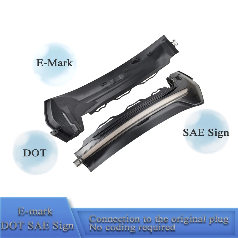 

2pcs Dynamic Turn Signal LED Side Wing Rearview Mirror Indicator Blinker Repeater Light For Audi A3 8V S3 RS3
