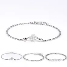 Женские очаровательные браслеты, трендовые Звенья из нержавеющей стали, браслет-цепочка, CZ кристалл, браслет, ювелирные изделия, подарок для девочки,, Прямая поставка