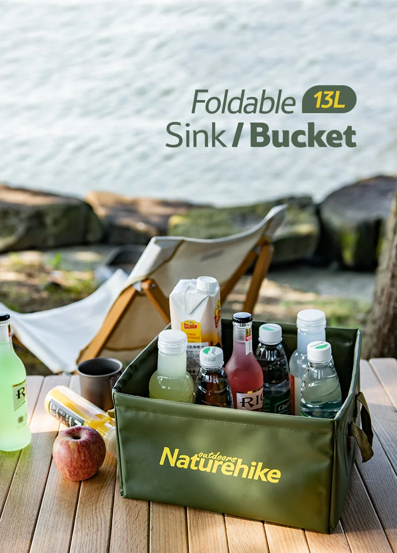 Naturehike складные столы и стулья для 13L ведро воды Портативный квадратный баррель хранения дорожная сумка для хранения коробка прочный Походное ведро