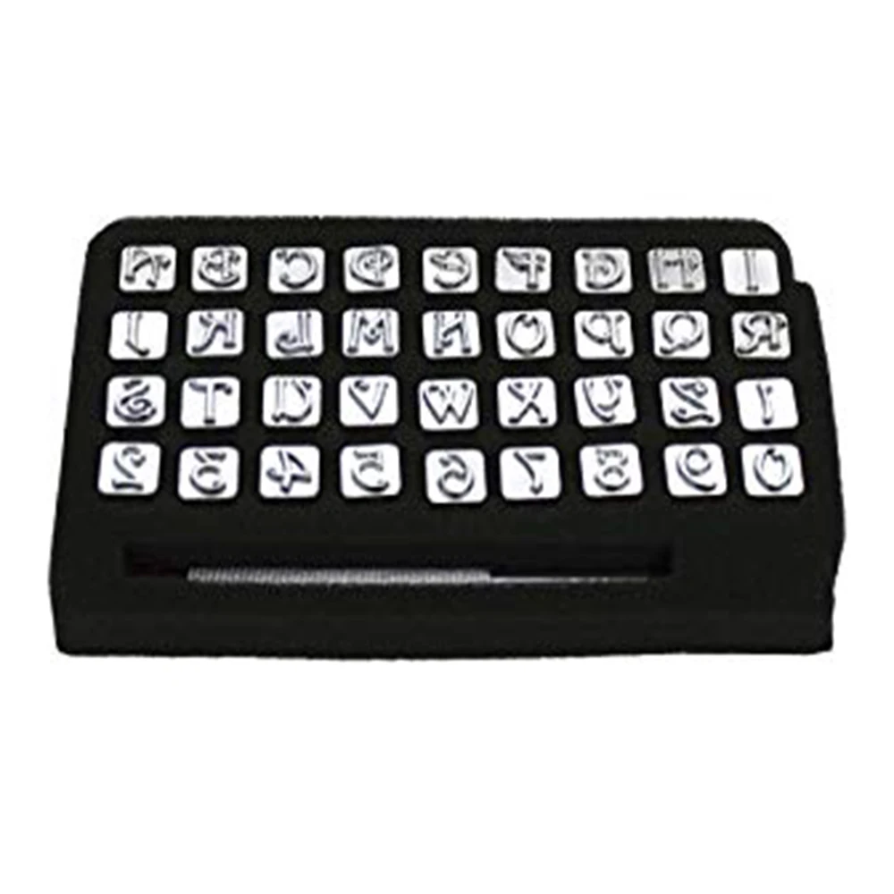 

36X Stamp Punch+1X Punch 10mm Leather Art Word 3/8 Inch Letter And Digital Stamp Punch Tool Set