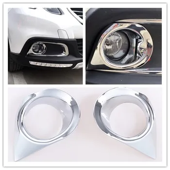 

Fit for Peugeot 2008 2013-2018 Car Styling ABS Chrome Front&Rear Fog Light Surround Trim Cover 1set Auto Accessories